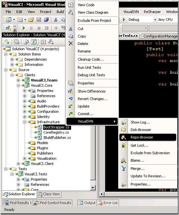 VisualSVN screenshot